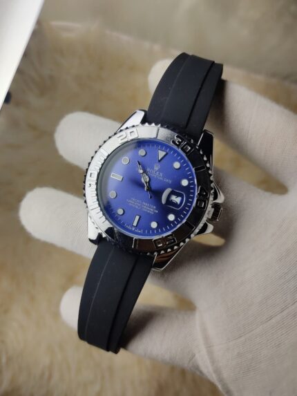 ROLEX YACHT MASTER BELT SILVER BLUE