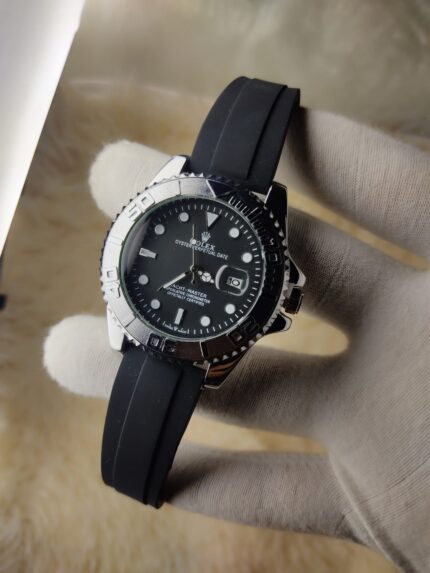 ROLEX YACHT MASTER BELT SILVER BLACK